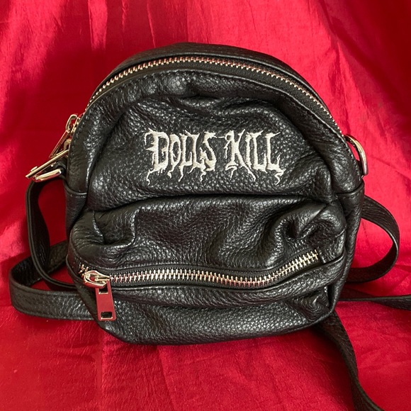 Dolls Kill Handbags - Dolls Kill Mini Leather Backpack